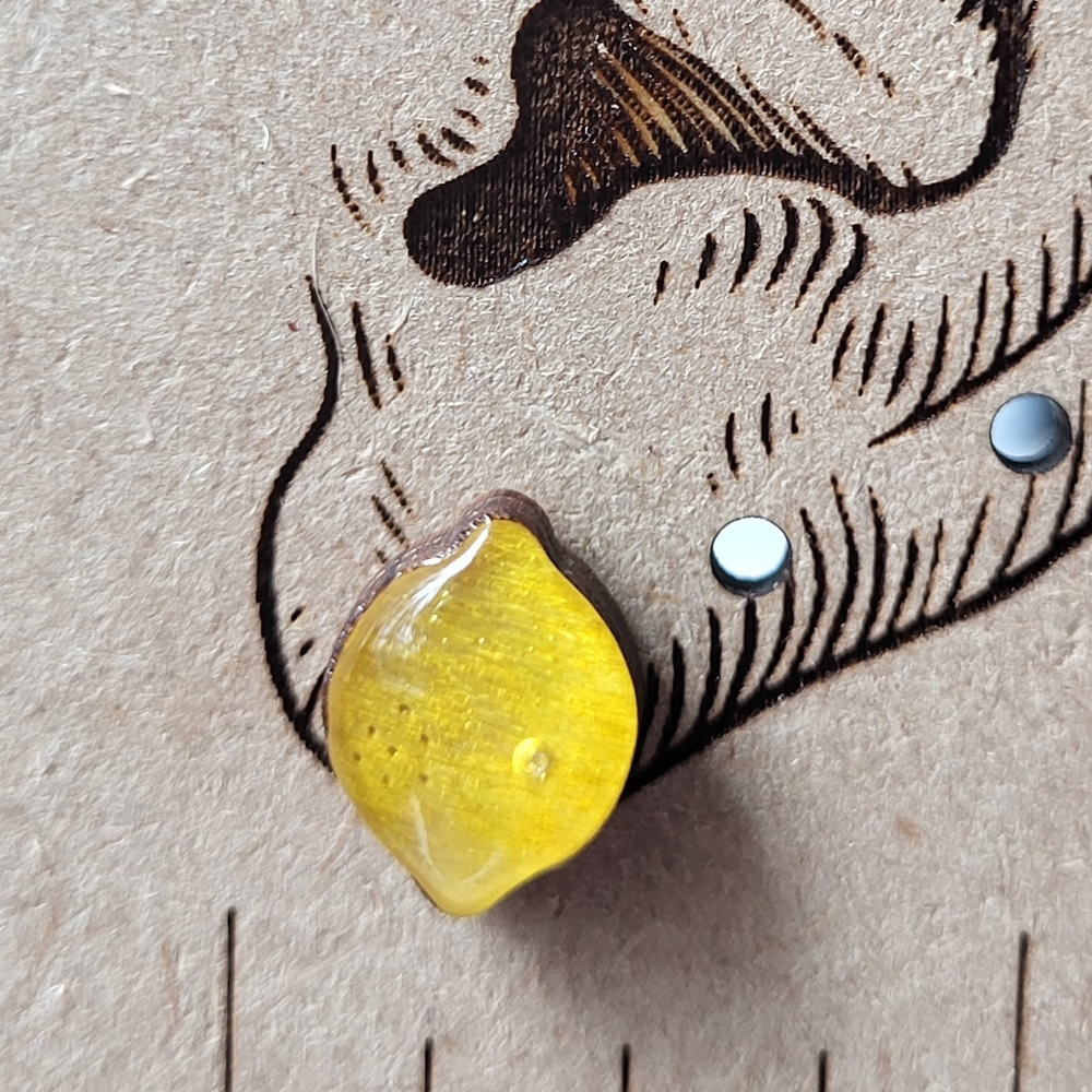 🍋 Shiny lemon stud earrings - Picture 7 of 7